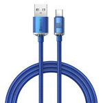 [RETURNED ITEM] Cable Baseus Crystal Shine Series Cable USB para carga rápida y transferencia de datos USB Tipo A - USB Tipo C 100W 1.2m azul (CAJY000403)