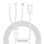 Cable USB Baseus Superior 3en1 - Lightning / USB Tipo C / micro USB 3.5 A 1.5 m Blanco (CAMLTYS-02)