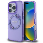 Etui Guess iPhone 16 Pro Max 6.9" fioletowy/purple hardcase IML Flowers Wreath MagSafe