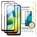 Wozinsky Pegamento completo Vidrio templado 2x Vidrio templado para Xiaomi Redmi A2 / Redmi A1 9H Pantalla completa Cubierta completa con marco negro