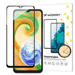 Wozinsky Pegamento completo Vidrio templado Vidrio templado para Samsung Galaxy A04s 9H Protector de pantalla completa con marco negro