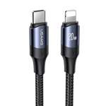 USAMS  U71 USB-C a Lightning 2m 20W PD Carga rápida negro/negro SJ522USB01 (US-SJ522)