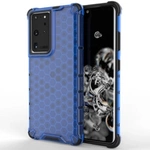 Funda blindada Honeycomb con marco de gel para Samsung Galaxy S22 Ultra azul