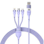 Baseus Flash Series II Cable USB Tipo C / USB Tipo A - USB Tipo C / Lightning / micro USB 100 W 1,2 m violeta (CASS030105)
