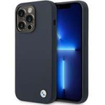Coque BMW BMHCP14LSILNA iPhone 14 Pro 6.1" bleu marine/marine Silicone Metal Logo