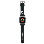 Karl Lagerfeld Pasek KLAWLSLKNK Apple Watch 42/44/45/49mm czarny/black strap 3D Rubber Karl Head 