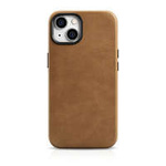 iCarer Oil Wax Premium Leather Case iPhone 14 Plus Étui en cuir magnétique avec MagSafe Marron (WMI14220703-TN)