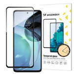 Wozinsky Full Glue Trempé Verre Trempé Pour Motorola Moto G72 9H Plein Écran Protecteur Avec Cadre Noir