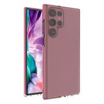 Spring Case gel cover coque avec cadre coloré pour Samsung Galaxy S22 Ultra light pink