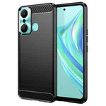 Coque Carbon Case pour Infinix Hot 20 Play coque carbone silicone souple noir