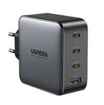 Chargeur câble réseau UGREEN CD226, 3x USB-C, 1x USB-A, GaN, PD3.0, QC4+, 100W, Câble 1.5m (gris)