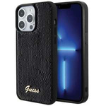 Etui Guess GUHCP15LPSFDGSK iPhone 15 Pro 6.1" czarny/black hardcase Sequin Script Metal Case