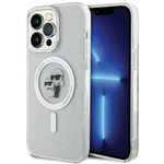 Etui Karl Lagerfeld KLHMP15XHGKCNOT iPhone 15 Pro Max 6.7" transparent hardcase Karl&Choupette Glitter MagSafe Case