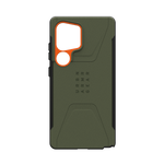 UAG Civilian Pro -  obudowa ochronna do Samsung Galaxy S25 Ultra 5G z wbudowanym modułem magnetycznym (olive/orange)