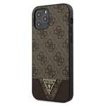 Coque GUESS Apple iPhone 12 12 Pro 6.1 4G Collection Triangle GUHCP12MPU4GHBR Marron Hardcase
