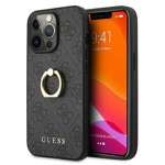 Coque GUESS Apple iPhone 13 13 Pro 4G avec support anneau gris Hardcase