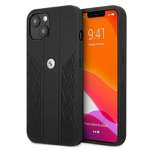 Coque BMW Apple iPhone 13 Mini Cuir Curve Perforé Noir Hardcase