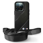 Coque BMW iPhone 16 Pro Max noir/noircase M Edition Carbon Stripe &amp; Strap