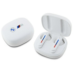 BMW casque Bluetooth BMBEMIATP20LOH TWS + station d'accueil blanc/blanc Logos imprimés