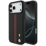 Etui BMW M Perforated Stripe Logo        MagSafe do iPhone 17 Pro Max czerwony