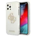 Coque GUESS Apple iPhone 12 Pro Max Glitter 4G Big Logo Clear Hardcase
