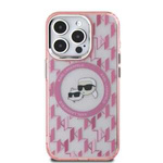 Etui Karl Lagerfeld iPhone 16 Pro Max 6.9" różowy/pink IML Monogram Karl&Choupette Head MagSafe