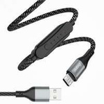 Dudao câble USB - micro USB 5 A 1 m minuterie interrupteur 1 - 5 heures noir (L7xsM)