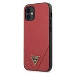 Coque GUESS Apple iPhone 12 Mini Saffiano GUHCP12SVSATMLRE Red Hardcase