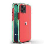 Spring Case gel cover coque with colour frame for iPhone 13 mini mint