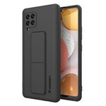Wozinsky Kickstand Case Silicone Stand Cover pour Samsung Galaxy A42 5G Noir