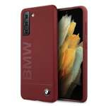 Coque BMW Samsung Galaxy S21 Plus Silicone Signature Logo BMHCS21MSLBLRE Red Hardcase
