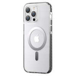 Coque magnétique Kingxbar PQY Ice Crystal Series pour iPhone 14 Plus MagSafe gris