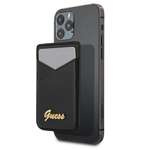 Coque Portefeuille GUESS Card Slot MagSafe Saffiano Black Case