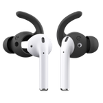 KeyBudz EarBuddyz Ultra - silikonouveau capuchons pour AirPods 1/2 (noir)