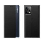 Nouvelle housse de sommeil pour Xiaomi Redmi Note 12 5G / Poco X5 5G Housse avec support à rabat Noir