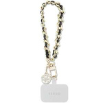 Guess GUOUCHSAMC4K Bracelet universel noir/noir Saffiano Chaîne 4G Charm
