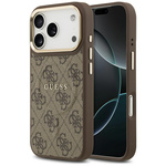 Etui Guess 4G PU Classic Logo MagSafe do iPhone 17 Pro brązowy