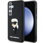 Etui Karl Lagerfeld KLHCS24S3DRKINK Samsung Galaxy S24 S921 czarny/black hardcase 3D Rubber Ikonik Case