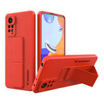 Wozinsky Kickstand Case Flexible Silicone Stand Cover Xiaomi Poco X4 Pro 5G Rouge