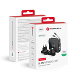 FORCELL F-ENERGY ładowarka wielofunkcyjna 5w1 20W PD z kablem typ C/lightning, power bankiem 10000mAh i ład. bezprzew. 15W