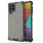 Coque nid d&#39;abeille blindée avec cadre en gel pour Samsung Galaxy M53 5G noir