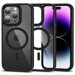 Coque Tech-protect Magmat MagSafe iPhone 15 Pro Max Black/clear Case
