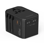 Choetech PD6045 USB-C USB-A 45W GaN Chargeur de voyage avec prises US EU UK AU - Noir