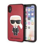 Coque Karl Lagerfeld Klhcpxikpure iPhone X/xs Hardcase Rouge/rouge Iconic Karl Fullbody Case