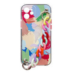 Chaîne de couleur Case gel élastique coque avec chaîne de pendentif pour Xiaomi Redmi Note 10 / Redmi Note 10S multicolore (4)