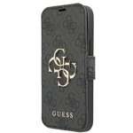 Coque GUESS Apple iPhone 13 13 Pro Book 4G Big Metal Logo Grey Case
