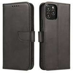 Magnet Case étui élégant coque housse avec rabat et fonction stand iPhone 12 Pro / iPhone 12 noir