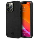 Mercedes MEHCP13LMBLBK iPhone 13 Pro / 13 6.1" schwarz/schwarz hartcase Leder Mesh Metall Logo