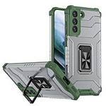 Coque Crystal Ring Case hybride blindé coque couverture + magnetic support Samsung Galaxy S22+ (S22 Plus) vert Case