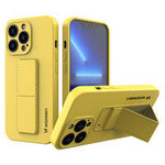 Wozinsky Kickstand Case étui flexible en silicone avec support iPhone 13 Pro Jaune